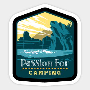 Passion For Camping Sticker